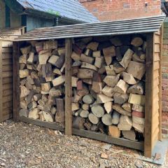 Rutland County Normanton 6ft High Log Store - Rustic Brown