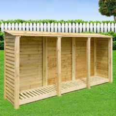 Rutland County Empingham 6ft High Log Store - Light Green