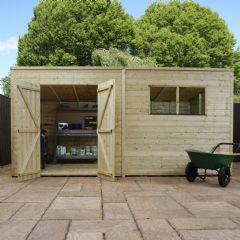 Mercia Pressure Treated Pent Shed - W14ft x D5ft
