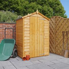 Mercia Shiplap Single Door Windowless Garden Storage Shed - W4ft x D3ft