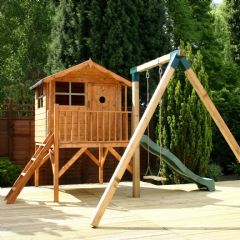 Mercia Tulip Playhouse with Tower and Activity Set - W12ft x D13ft
