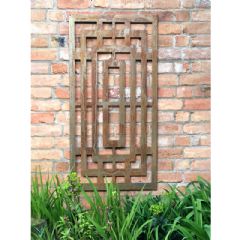 Parallax Box Maze Rusted Wall Panel