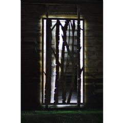 Parallax Silver Birch Rusted Wall Panel with LED Lights