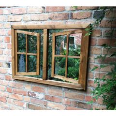 Parallax Open Georgian Window Garden Mirror