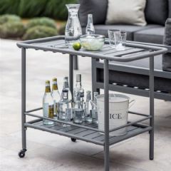 Garden Trading Steel Drinks Trolley - Charcoal