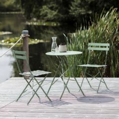 Garden Trading Rive Droite Small 2 Seater Bistro Set - Greengage