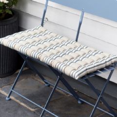 Garden Trading Cotton Bench Cushion - Clay Stripe - 78cm