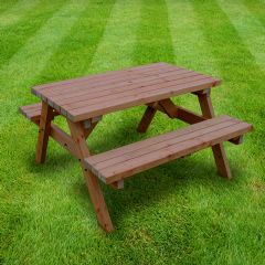 Rutland County Oakham Picnic Benches - Rustic Brown