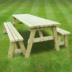 Rutland County Oakham Picnic Table and Bench Sets - Light Green