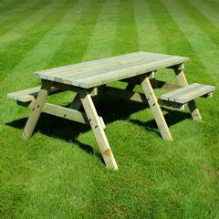 Rutland County Bisbrooke 180cm Disabled Access Picnic Bench - Light Green