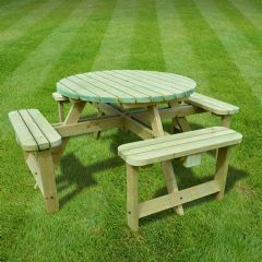 Rutland County Whitwell 200cm Circular Table Set - Light Green