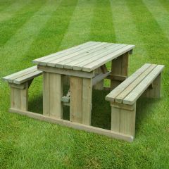Rutland County Tinwell Picnic Benches - Light Green