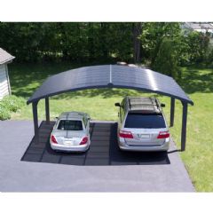 Palram Arizona Wave Double Arch or Wing Carport - W19ft x D16ft