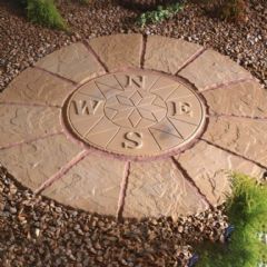 Deco-Pak Compass Rotunda 1.2m Circle Paving Kit - Buff Gold