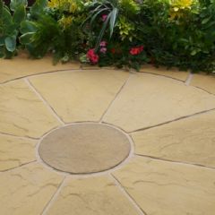 Deco-Pak Oxford Circle Small 1.5m Circle Paving Kit - Buff Gold