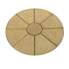 Deco-Pak Oxford Circle Medium 1.6m Circle Paving Kit - Buff Gold
