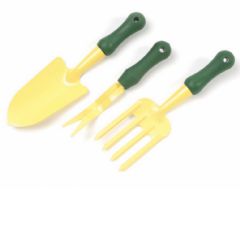 Lasher Tools 3 Piece Garden Hand Tool Set - Hand Trowel, Hand Fork and Daisy Grubber