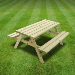 Rutland County Oakham Junior Kids Picnic Bench - Light Green