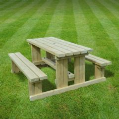 Rutland County Tinwell Junior Kids Picnic Bench - Light Green