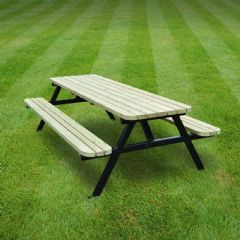 Rutland County Oakham Rounded Steel Picnic Bench