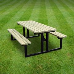 Rutland County Tinwell Rounded Steel Picnic Bench