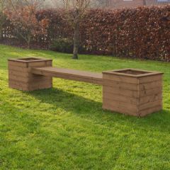 Rutland County Finch Planter Seat - Rustic Brown