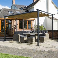 Rowlinson Venetian Canopy Pergola Gazebo 3.9m x 3m