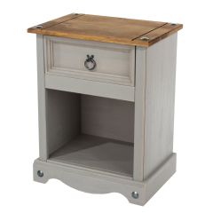 Core Products Corona Grey Single Drawer Bedside Cabinet