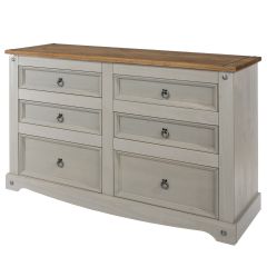 Core Products Corona Grey 3 and 3 Wide Chest of Drawers