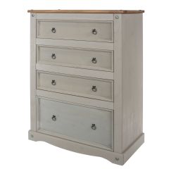 Core Products Corona Grey 4 Drawer Chest of Drawers
