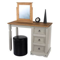 Core Products Corona Grey Single Pedestal Dressing Table