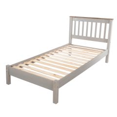 Core Products Corona Grey Slatted Low End Single Bed