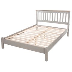Core Products Corona Grey Slatted Low End Double Bed