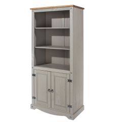 Core Products Corona Grey Bookcase with Double Doors