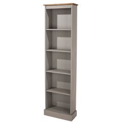 Core Products Corona Grey Tall Narrow Bookcase