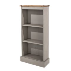 Core Products Corona Grey Low Narrow Bookcase