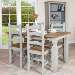 Core Products Corona Grey 4 Seater Large Rectangular Dining Set