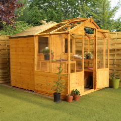 Mercia Shiplap Combi Greenhouse and Shed - W6ft x D8ft