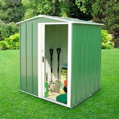 Sapphire Metal Apex Shed - Green - W5ft x D4ft