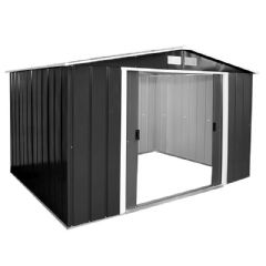 Sapphire Metal Apex Shed - Anthracite - W10ft x D8ft