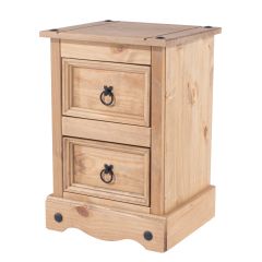 Core Products Corona Double Drawer Petite Bedside Cabinet