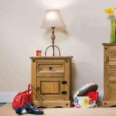 Core Products Corona Single Drawer and Door Bedside Cabinet