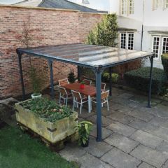 Palram Milano 4300 Fixed Gazebo - 4.3m x 3m - Grey