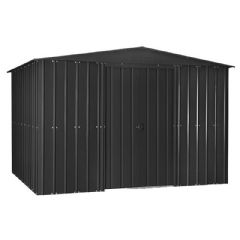 Lotus Metal Apex Shed - W10ft x D7ft - Anthracite Grey
