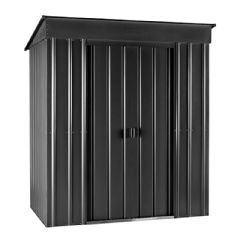 Lotus Metal Pent Shed - W6ft x D4ft - Anthracite Grey