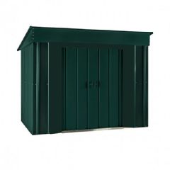 Lotus Metal Low Pent Shed - W6ft x D4ft - Heritage Green