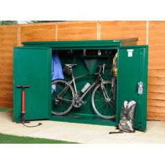 Asgard Addition Metal Pent Shed - Green - W6ft x D3ft