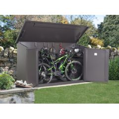 Asgard Access E Plus Bike Storage - Brown - W7ft x D3ft