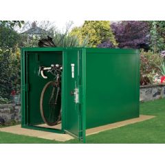 Asgard Double Ended Metal Bike Locker - Green - W2ft x D6ft