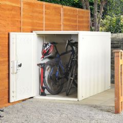 Asgard Metal Twin Bike Storage - Right Handled - Ivory - W2ft x D6ft